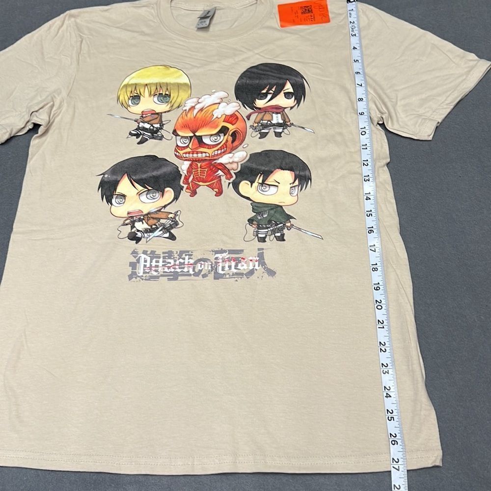 Attack on Titan Unisex Sand color Anime Graphic Tee Size Medium - Picture 4 of 6
